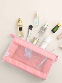 9pcs/Set Multifunctional Travel Organizer Bags, Various Practical Organizer Components, Modular Design Made Of High-Density Waterproof Nylon, Convenient For Organization, Mesh See-Through Design