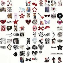 100 pezzi Adesivi colorati e carini a tema animali in stile Y2K, adatti per planner, laptop, borracce, frigoriferi, libri, bagagli, scrivanie, caschi, skateboard, chitarre, scrapbook, scatole fai-da-te, etichette per confezioni, decorazioni per feste - nero - Visualizzare 5