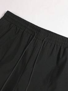 Men's 2 Pieces Sport Pants, Casual Fashion Straight-Leg Trousers, Lightweight And Breathable, Suitable For Summer Outings, Travel, Dating, Shopping Daily Wear. - Black - View 5