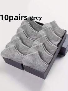 5 Pares de Meias Tornozelo Respiráveis e de Secagem Rápida para Homens e Mulheres, Adequadas para Corrida, Esportes e Uso Casual - Poliéster Leve, Adequado para Todas as Estações, Lavável em Máquina (Cinza/Branco/Preto)