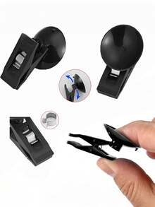 Clip universali in plastica per finestrini d'auto con ventosa - Clip multifunzione nere per parasole, tende, asciugamani, biglietti da visita e documenti, supporti rimovibili, facile installazione e rimozione, ideali per organizzare gli elementi essenziali dell'auto, Morsetto con ventosa per vetro auto