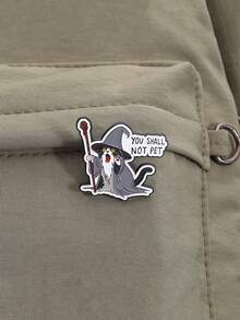 1 件“你不应抚摸”可爱巫师猫胸针，卡通动物徽章，男女时尚珠宝配饰，适合日常穿着、服装、背包，是送给朋友、办公室配饰、衬衫、夹克、圣诞节、万圣节的精美礼物 - 彩色 - 查看 5