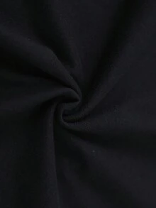 1pc Camiseta con Estampado Gráfico de Boxeador, 100% Algodón Cuello Redondo, Top Casual de Manga Corta con Ligera Elasticidad, Tejido de Punto para Todas las Estaciones, Ajuste Regular para Adultos, Negra con Diseño de Boxeo Vibrante - Negro - Ver 5