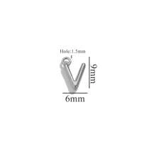 10pcs Stainless Steel Alphabet Pendants DIY Necklace Earrings Bracelet Jewelry Making Accessories