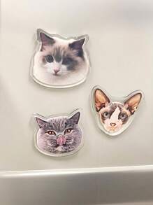 Custom Pet Fridge Magnet - Personalized Dog Or Cat Face Refrigerator Magnet, Kitchen Decor, Pet Lover Gift, Unique Home Decoration, Best Gift For Kids