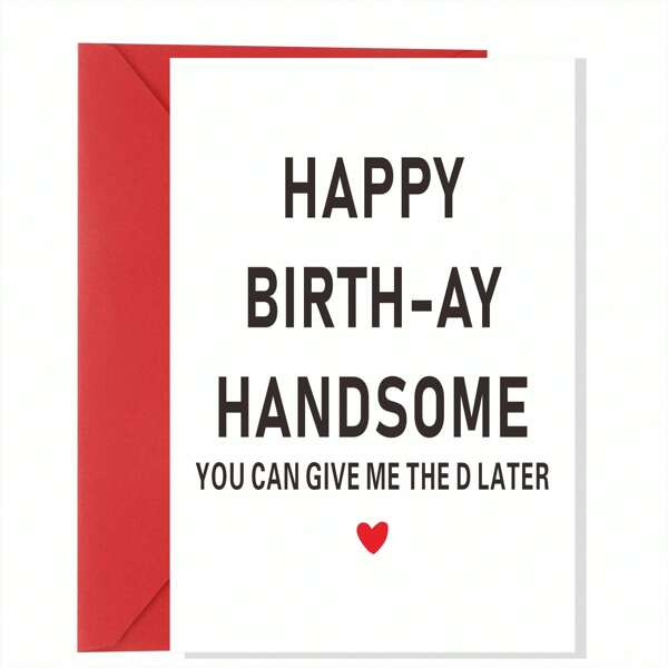Funny Birthday Card For Men, Humor Birthday Card Gift For Husband Boyfriend Fiance, Unique Bday Card For Him