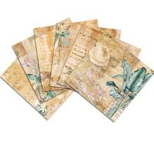 24 张 6 英寸 X 6 英寸复古图案纸、复古蕾丝和花朵、枯萎、几何、Realme、装饰剪贴簿纸、卡片制作纸的理想选择、垃圾日记用品、相册、照片、信封节日装饰、多色图案纸包用品、装饰工艺纸、适合青少年、女孩、成人和朋友、情侣、学校用品、返校