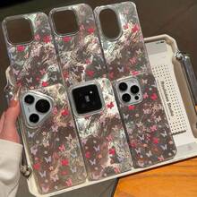 Funda para phone 16 Pro/ 15/ 14 Plus/ 13/ 12/ 11 con diseño floral colorido y protección antigolpes. - Blanco - Ver 5