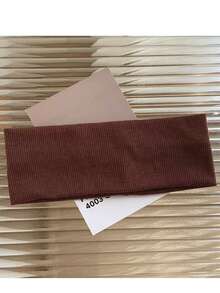 قطعة واحدة شريط رأس رياضي للنساء بلون واحد، إكسسوارات شعر للاستخدام اليومي والمنزلي، إكسسوارات موضة لف الرأس، أغراض المدرسة والجامعة، شرائط الرأس