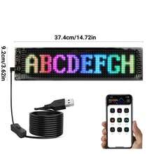 1 pieza Pantalla LED dinámica con ojos de demonio para parabrisas de automóvil, pantalla flexible a prueba de agua con ojos de demonio para automóvil, pantalla publicitaria flexible para automóvil, luz decorativa de neón LED para automóvil, alimentada por USB, con control remoto y aplicación, iluminación RGB personalizable y DIY, pantalla personalizada y publicidad, tira decorativa de neón flexible, pantallas LED dinámicas con ojos de demonio - Multicolor - Ver 16