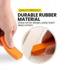 1 件除垢橡皮擦，浴室玻璃除锈橡皮擦，家用厨房清洁工具，用于去除锅渍锈迹 - 彩色 - 查看 3