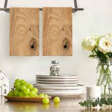 Prosop de mână unic și texturat cu model de lemn, cu gaură realistă pentru noduri, lavetă de vase, lavetă de curățare, prosop, batistă, prosop decorativ, accent perfect pentru bucătărie și sufragerie, potrivit pentru bucătărie, sufragerie, hotel, petrecere