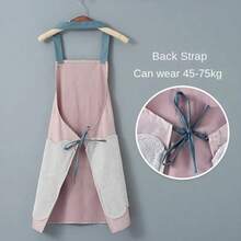 1pc Kitchen Apron,Oil-Proof And Water-Proof,Cooking Apron With Pockets,Easy To Clean,Kitchen,Bathroom,Home,Household Supplies Christmas For Holiday Gift Giving - 霧霾藍 - 查看 7