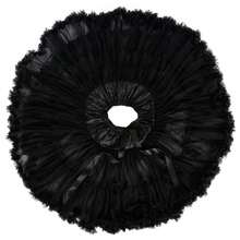 女式蓬松芭蕾舞裙弹力腰雪纺短款衬裙公主芭蕾舞裙衬裙泡泡裙成人黑色裙子秋装女士 - 黑 - 查看 6