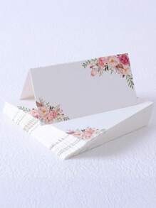 10/50 件花卉婚礼宴会活动座位卡、桌面装饰感谢卡、拱门设计贺卡最佳礼物、婚礼装饰、生日派对礼物、房间装饰、家居装饰、花卉印花装饰座位卡、派对装饰、派对用品、万圣节感恩节圣诞节装饰花卉卡