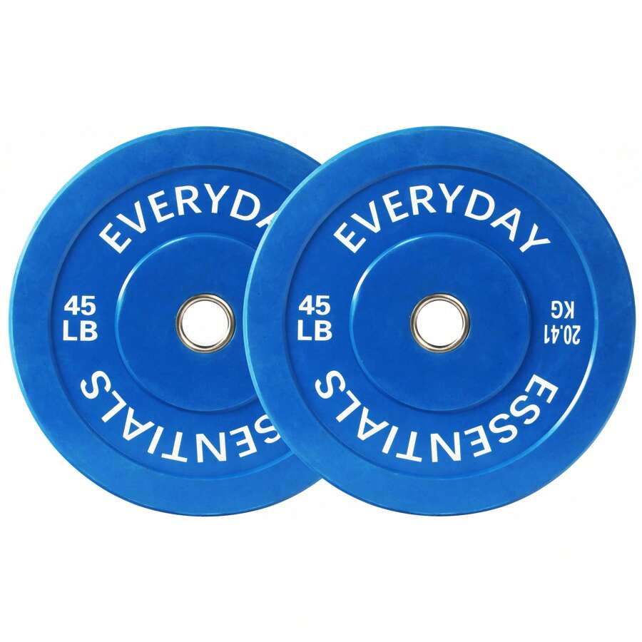 BalanceFrom  Bumper Plate Weight Plate, 45 Lbs Pair Color