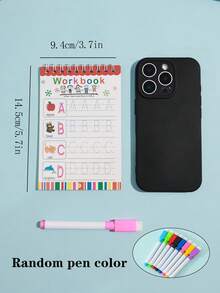 1/2 件数字/字母线圈书法练习册适合学生练习书法学习小礼物圣诞节返校字帖礼物 - 彩色 - 查看 16