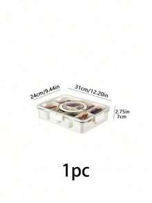 1 件/2 件带盖保鲜盒，4/8/9 个隔层容量，分隔储物盒，带手柄的分隔储物盒，带可拆卸零食盒的冰箱储物盒，适用于香料、干配料、糖果、蔬菜、水果、坚果储物盒，厨房储物盒，适合家庭、旅行、聚会、野餐 - 白色 - 查看 13