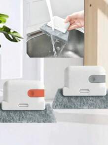 Juego de 3/2/1 cepillo manual multifuncional para limpiar rieles de ventanas, sin necesidad de electricidad. Limpiador de ranuras de ventanas para uso en seco y húmedo, sin desprendimiento de fibras. Herramienta de limpieza para alféizares de ventanas, cepillo universal para rieles de puertas y ventanas. Fácil de limpiar pequeñas grietas y marcos. Adecuado para limpiar ranuras y esquinas de ventanas, así como encimeras de cocina.