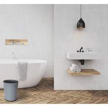 Bath Bliss 5 Liter Small Wastebasket | Round Open Top | Trash Can | Bathroom | Bedroom | Kitchen | Office | Dorm | Disposal Waste Bin | Garbage | Stainless Steel