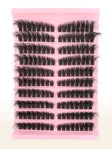 160 件独立睫毛簇 80D D 卷曲 8-16 毫米 DIY 单根睫毛延长套件，超浓密、蓬松、自然、可重复使用，适合家庭使用、外出、日常生活、婚礼、约会、派对、音乐节和旅行睫毛簇、睫毛簇、单根睫毛、睫毛、假睫毛