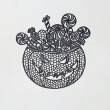 1pc/4pcs/6pcs/200pcs Halloween Skull Thick Heat-Resistant Placemats, Thanksgiving Holiday Hotel Restaurant Decor, Wedding Party Dining Table Cloth, Foil Cutout Pumpkin Nordic Style Waterproof Oil-Proof Heat-Proof Placemats - Multicolor - View 14