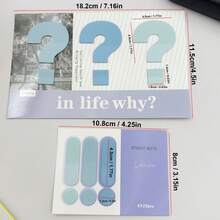 1入組100張色彩漸變卡通透明索引貼紙，辦公室和學校文具 - 均碼 - 查看 9