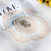 1 件复古手工钩针蕾丝桌布，镂空家居装饰防尘罩，适用于客厅咖啡桌，适用于客厅、卧室和餐厅，客厅装饰，圣诞装饰，家居装饰 - 米色 - 查看 6