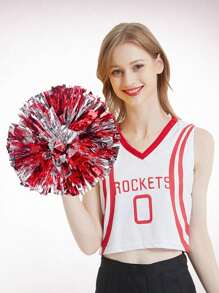 2pcs Cheerleader Pom-Poms, Cheer Dance Hand Flowers, Sports Game Hand Flowers