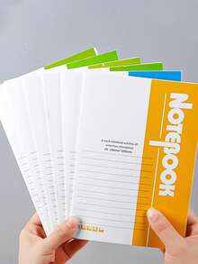 4 piezas/Set Cuadernos de tapa blanda A5 aleatorios, Bloc de notas para estudiantes/oficina, Cuadernos de registro de reuniones de negocios, Útiles escolares - multicolor - Ver 2