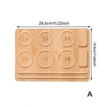 1PC Wooden Bracelet Necklace Design Plate, Multi Grid DIY Bracelet Necklace Plate, Craft Jewelry Dashboard, Bead Tray, Weaving Assistant, Bead String Handmade Plate