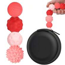 硅胶磁性减压球 - 4 包硅胶减压球石头，适合成人感官旅行，用于镇静、缓解压力、自闭症、礼物