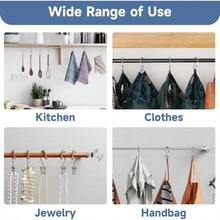 TitanKer Shower Curtain Hooks Rings, Rust Resistant Metal Double Glide Shower Hooks For Bathroom Shower Rods Curtains, Set Of 12 Hooks - Nickel - Nickel - View 5