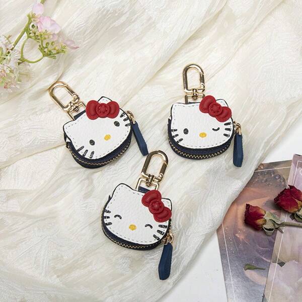 Sanrio 1PCSSanrio Cute Cartoon Hello Kitty Keychain KT Cat Pendant Gift High Value Girl Heart Bag Pendant Girl Gift