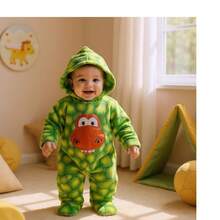 MAMELUCOS CALIENTITOS PARA BEBE UNISEX, UNITALLA, MAXIMO 6 M, DISEÑO OSITOS, CALIENTITO, INCLUYE BABERO. 0 a 6 M - Verde - Ver 1