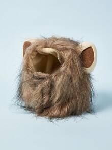 PETSIN New Cute Funny Pets Clothes Cap Cute Cat Wig Lion Mane Costume Cosplay Kitten Dog Hat With Ears Fancy Party Supplies - Brown - View 1
