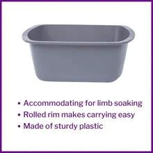 NEWMcKesson Wash Basin Plastic Rectangle 7 Qt 1 Count7.3 - Graphite - View 2