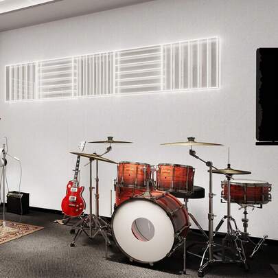 VA-Cerulean 3D Acoustic Panels, Self-Adhesive Sound Absorption Panels, Suitable For Wall Decoration And Room Acoustics, Soundproofing Panels, Wall Panels, Soundproof Wall Decoration – Black, Light Grey, White, Diamond-Shaped