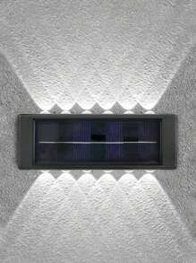 太阳能户外庭院灯、家用壁灯、墙壁装饰、上照灯和下照灯氛围壁灯、4/6/8/10/12/16 LED 凸壁灯，内置电池
