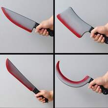 1pc Realistic Plastic Knife, Halloween Decoration Toy, Prank Prop, Cosplay Accessory - 彩色 - 查看 4