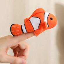 1 Piece Mini Plush Finger Puppet, Cute Animal Dolls, Marine Animal Plush Toys, Classroom Storytelling Props, Drama Performance Parent-Child Activities Three Little Pigs Story, Party, Birthday Gift, Christmas