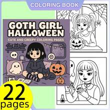 2 piezas Libros para colorear de estilo gótico, adecuados como regalos para amigos, parejas y familia, apropiados para fiestas, San Valentín, cumpleaños y otras festividades. Materiales para pintar y aprender, 22 páginas, libros
