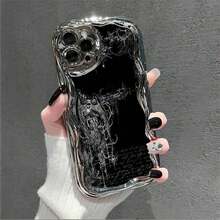 Gothic Angel Dark Art Print Element-Design Phone Case, Suitable For IPhone Models 16, 15, 14 Pro Max, 13, 12, 11, XS Plus Phone Cases, Made Of TPU Silicone Material, Providing Shock And Drop Protection, With Drop Protection Function, And Has A Very Good Hand Feel. It Is The Most Suitable Gift For Family, Friends, And Loved Ones. - 銀色 - 查看 1