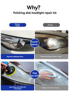 Car Headlight Repair Kit, Headlight Polishing And Repair Tool, Scratch Resistant Cleaning And Care Details, Car Headlight Refurbishment And Repair Agent, Headlight Yellowing And Blurring Repair, Oxidation Prevention - 1 Set - View 7