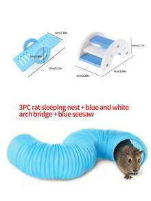 1/2/3入組小寵物隧道玩具，有趣可擴展的管道套件，適用於雪貂和倉鼠籠子配件