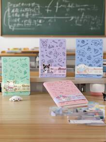 Sanrio 1 Peça Caderno de Couro B6 Sanrio, Bloco de Anotações Colorido e Fofo B6 de Desenho Animado, Diário de Estudante, Presente de Volta às Aulas para Crianças