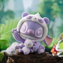 Caja ciega con el personaje Stitch en estilo tropical de MINISO, de PVC mate con accesorios de piña y coco, incluye soporte de exhibición y pegatinas coleccionables, ideal para decoración de escritorio y regalos festivos (1 pieza, entrega aleatoria) - Multicolor - Ver 8