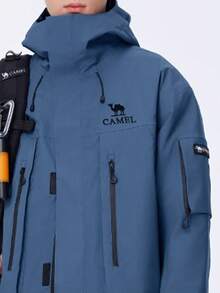 CAMEL CROWN Men's Outdoor 3-In-1 Windbreaker, Windproof And Waterproof, Suitable For Heavy Rain And Hiking - Crystal Blue - View 3