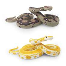 1pc Realistic Reptile Python Snake Model, Children's Educational Toy, Golden Python Anaconda Decor