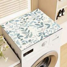 1pc Printed Washing Machine Top Cover Pad - Fabric Protector For Kitchen And Bathroom Decor, Diatomite, Vivid Home And Laundry Room Accessory, Washing Machine Top Cover Pad, Laundry Room Decor, Natural Texture Design